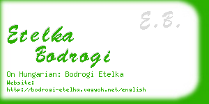 etelka bodrogi business card